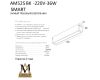 Трековый однофазный светильник AM Group AM525 BK-220V-36W SMART