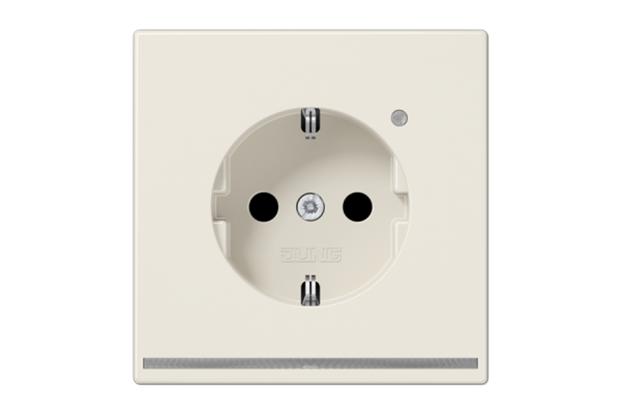 Розетка Schuko с LED подсветкой Jung LS1520-OLNW
