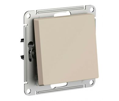 Переключатель перекрестный 1-клавишный, сх.7, 10АХ, механизм Systeme Electric AtlasDesign Песочный ATN001271