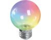 Лампа светодиодная Feron LB-371 шар прозрачный E27 3W RGB плавная смена цвета 38133