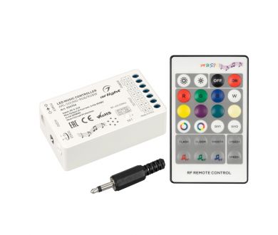 Аудиоконтроллер Arlight ARL-Sound-RGB/RGBW (12-24V, 4x4A, RF ПДУ 24кн) 034726