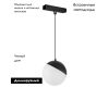 Трековый магнитный светильник Arlight MAG-VIBE-EMISFERO-HANG-R100-6W Day4000-MIX (BK, 130 deg, 48V, TUYA) 044815
