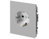 Розетка Эра Arktik 16-2101-03 с заземлением 2P+E Schuko 16А-250В алюминий Б0070416