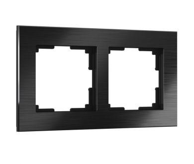 Рамка Werkel Aluminium на 2 поста черный алюминий W0021708 4690389158056