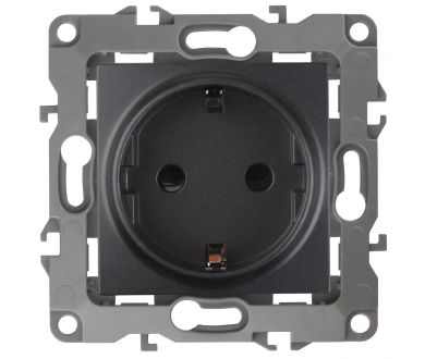 Розетка 2P+E Schuko со шторками Эра 12-2102-05 Б0014691