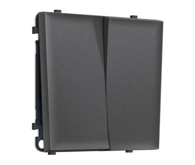 Комплект механизма 2-кл выключателя SIGMA Антрацит серый 10A-250V QUANT PRO Ambrella Volt MS653010 (SP6530, PR115)