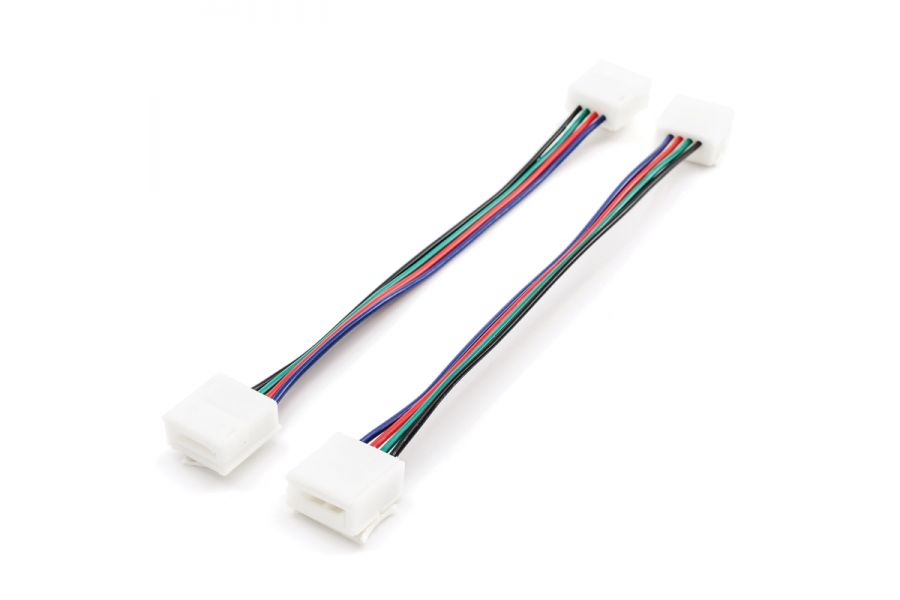 Комплект коннекторов Apeyron (2 клипсы с проводами)для RGB - светодиодной ленты 12В шириной 10мм IP65 09-15