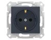 Розетка Schneider Electric Sedna с з/к со шторками 16A 250V SDN3001770