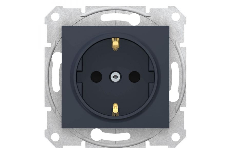 Розетка Schneider Electric Sedna с з/к со шторками 16A 250V SDN3001770