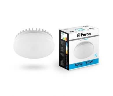 Лампа светодиодная Feron GX53 15W 6400K Таблетка Матовая LB-454 25869