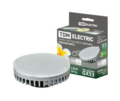 Лампа светодиодная TDM Electric GX53 7W 3000K матовая SQ0340-0053
