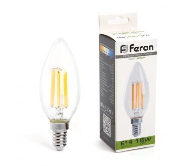 Лампа светодиодная Feron LB-717 Свеча E14 15W 4000K 38258