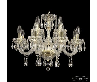 Подвесная люстра Bohemia Ivele Crystal 5417/8+4/195 G Clear/M-1G