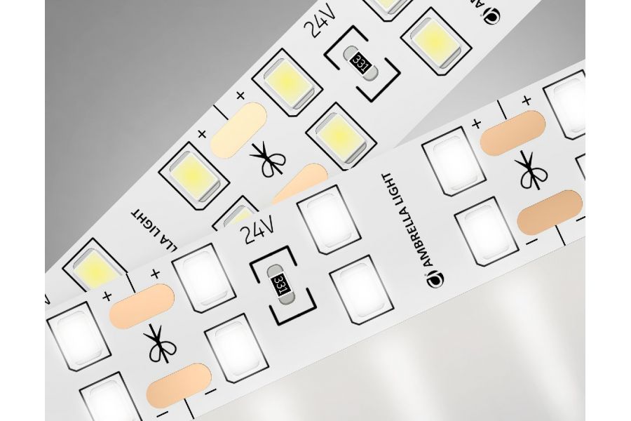 Светодиодная лента двухрядная Ambrella Light LED Strip 24В 2835 20Вт/м 4500K 5м IP20 GS3602