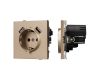 Механизм розетки с USB зарядкой Arlight SCT-TENDO-MUAA-PL-GD (230V, 16A) 054085