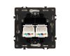 Механизм сдвоенной компьютерной розетки Arlight SCT-NOBE-MPC2-SFPL-CA (RJ-45, CAT6) 059450
