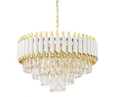 Подвесная люстра Lumina Deco Funneli LDP 6003-500 WT+F.GD