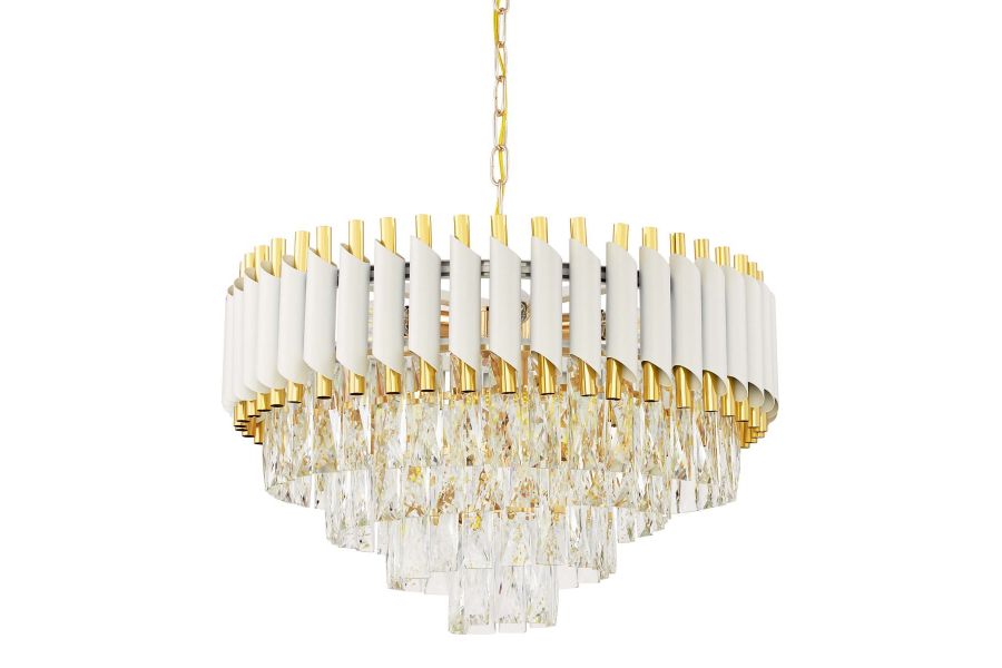 Подвесная люстра Lumina Deco Funneli LDP 6003-500 WT+F.GD