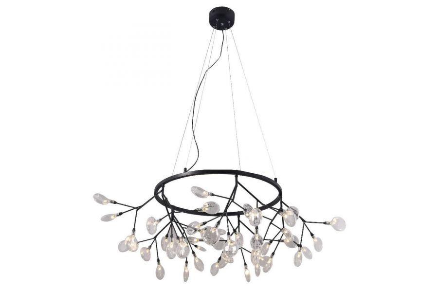 Подвесная светодиодная люстра Crystal Lux Evita SP45 D BLack/Transparent