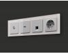 Комплект механизма TV розетки проходной 5-1000 MHz 4dB Ambrella Volt Alfa MA413030