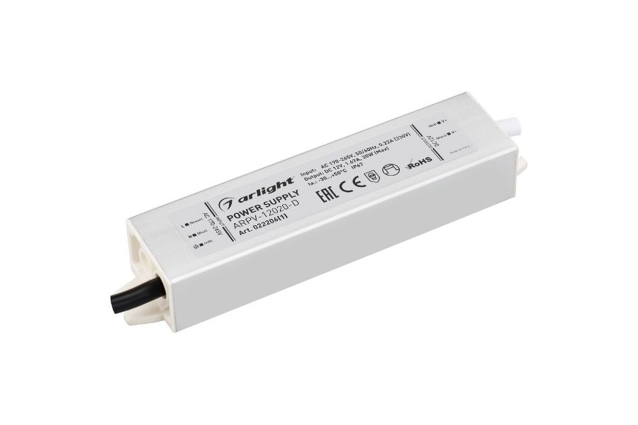 Блок питания Arlight ARPV-12020-D (12V, 1.7A, 20W) 022206(1)