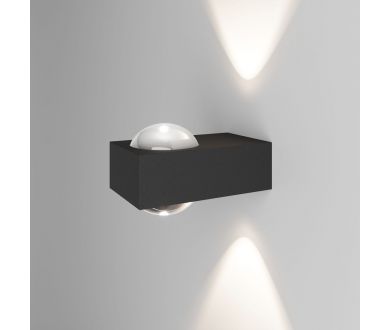 Уличный настенный светильник Elektrostandard Lenses черный 35191/W 4690389216428 a070458