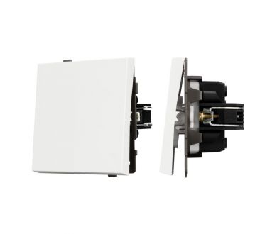Механизм выключателя одноклавишный проходной Arlight SWT-TENDO-MKP1-SFPL-WH (230V, 10A) 054582