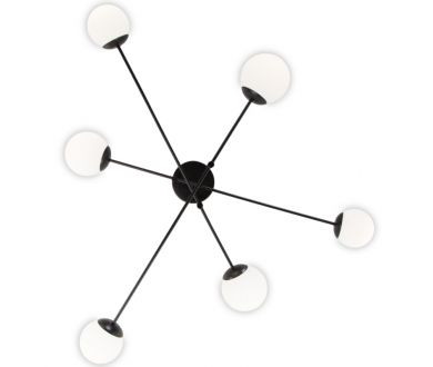 Потолочная люстра Eurosvet Netz 30181/6 черный Smart a062214
