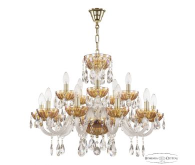 Подвесная люстра Bohemia Ivele Crystal 5417/10+5/240 G Shampan/M-1H