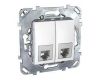 Розетка телефонная 2xRJ11 Schneider Electric Unica MGU5.9090.18ZD