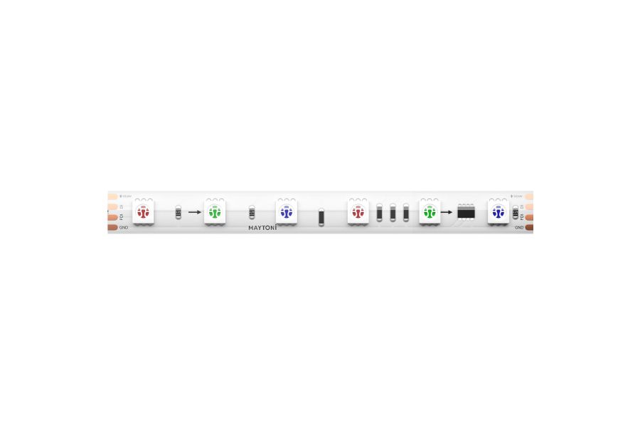 Светодиодная лента Maytoni Led Strip 24В 5050 14,4Вт/м RGB 5м IP67 201248