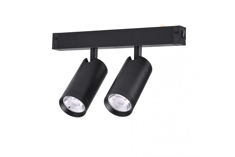 Трековый однофазный светильник AM Group AM528 BK-220V-2X10W SMART