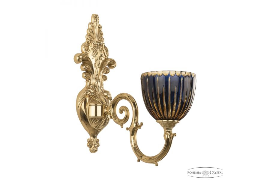 Бра Bohemia Ivele Crystal Verona 7203B15/1/210 G P1 U Amber-Blue/H-1K