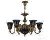 Подвесная люстра Bohemia Ivele Crystal Florence 71203P/6/175 GB P2 U Amber-Blue/H-1K