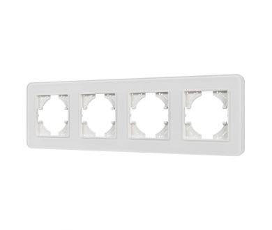 Рамка на 4 поста стеклянная Arlight FRM-OMALI-GS-4-WH 049700
