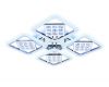 Потолочная светодиодная люстра Ambrella Light Acrylica Ice FA288