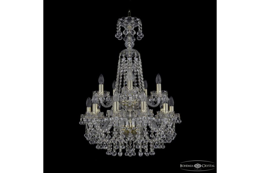 Подвесная люстра Bohemia Ivele Crystal 1409/10+5/195/XL-83/2d G