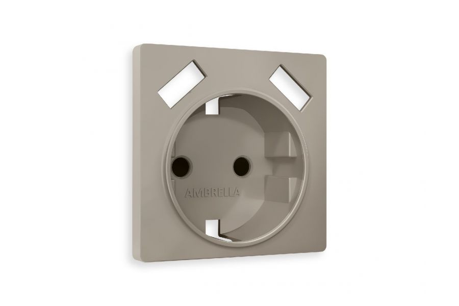 Лицевая панель для розетки с/з со шторками 2USB A+A Ambrella Volt Alfa AP3690