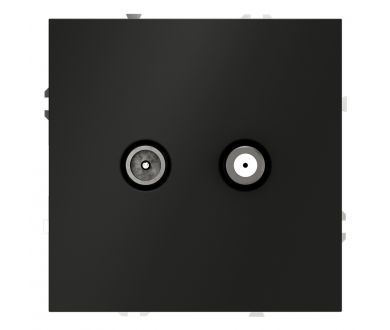 Розетка телевизионная Voltum S70 VLS060408 (черный матовый)