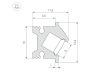 Профиль Arlight SL-BEVEL-H12-F13-2000 ANOD IRON GREY 045329