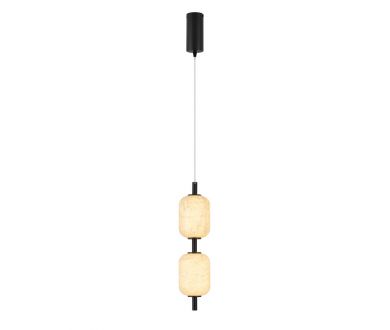 Подвесной светильник Arlight SP-CARAMELA-HANG-R120-7W Warm2700 (BK, 300 deg, 230V) (IP20, Натуральный шелк) 056886