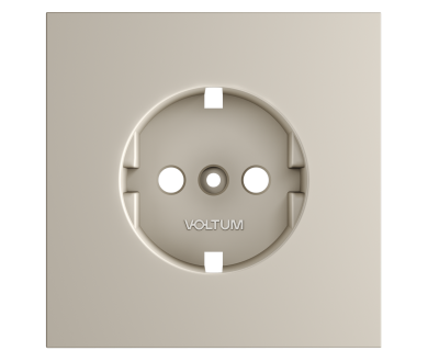 Накладка для розетки с заземлением Voltum S70 (кашемир) VLS000603