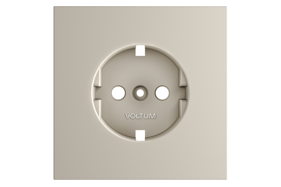 Накладка для розетки с заземлением Voltum S70 (кашемир) VLS000603