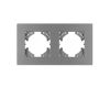 Рамка на 2 поста пластиковая Arlight FRM-PERIO-PL-2-GR 049752