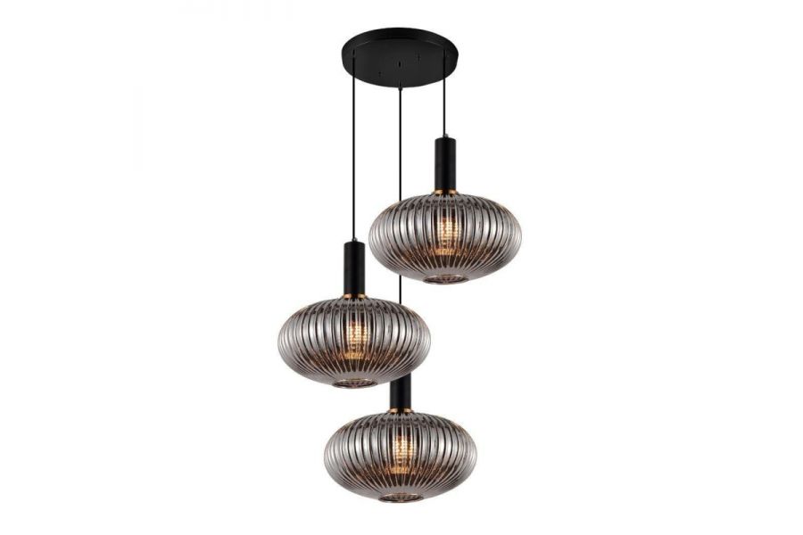 Подвесная люстра Lumina Deco Floril LDP 1216-3 GY+BK