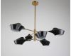 Подвесная люстра Lumina Deco Romina LDP 6037-6 BK+GD