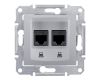Розетка компьютерная 2хRJ45 Schneider Electric Sedna STP SDN5000160