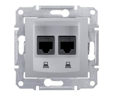 Розетка компьютерная 2хRJ45 Schneider Electric Sedna STP SDN5000160