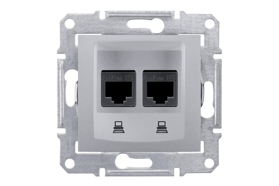 Розетка компьютерная 2хRJ45 Schneider Electric Sedna STP SDN5000160