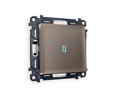 Комплект механизма 1-кл проходного выключателя с подсветкой Ambrella Volt Alfa MA632040